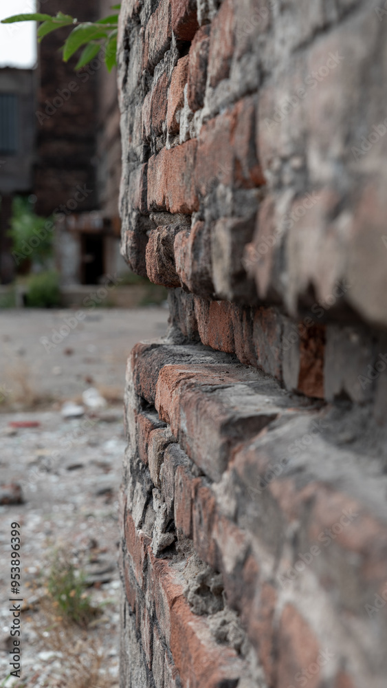 Fototapeta premium destroyed building in a city lost during the war with Ukraine