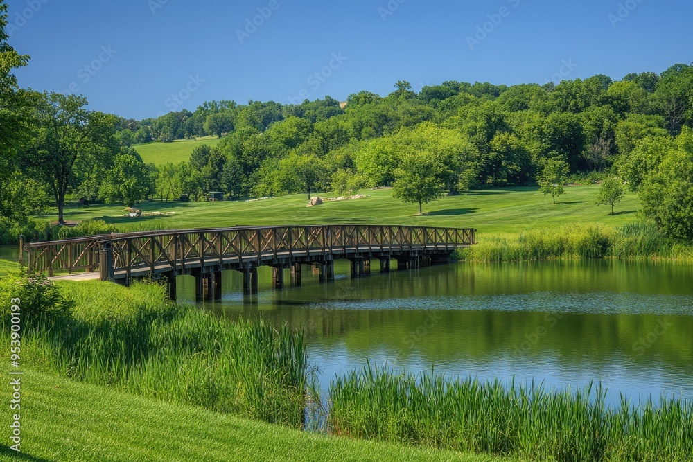 Grant Park in Galena, Illinois: A Picturesque Daytime Scene by the Lake Grant Park in Galena, Illinois: A Picturesque Daytime Scene by the Lake