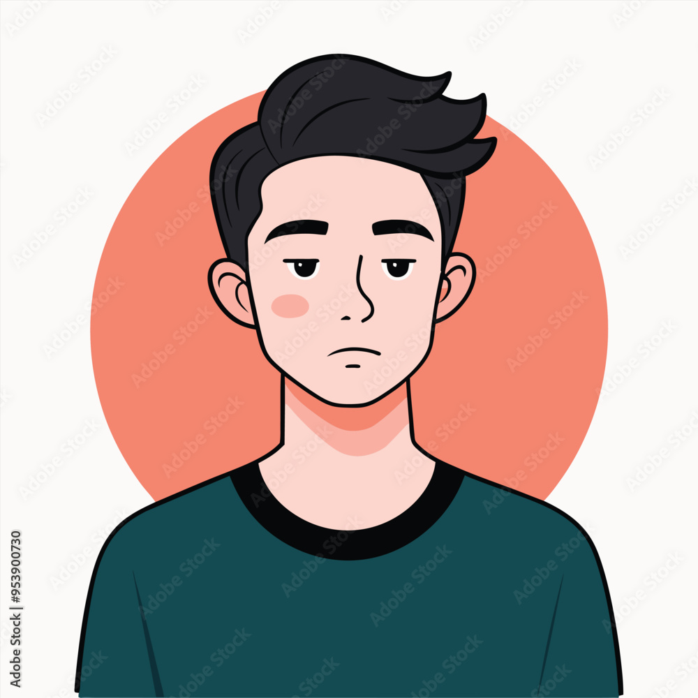 Man cartoon character facial expression showing vector illustration
Man cartoon character facial expression showing vector illustration