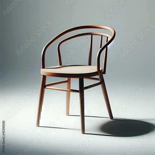 modern wooden chair isolated 