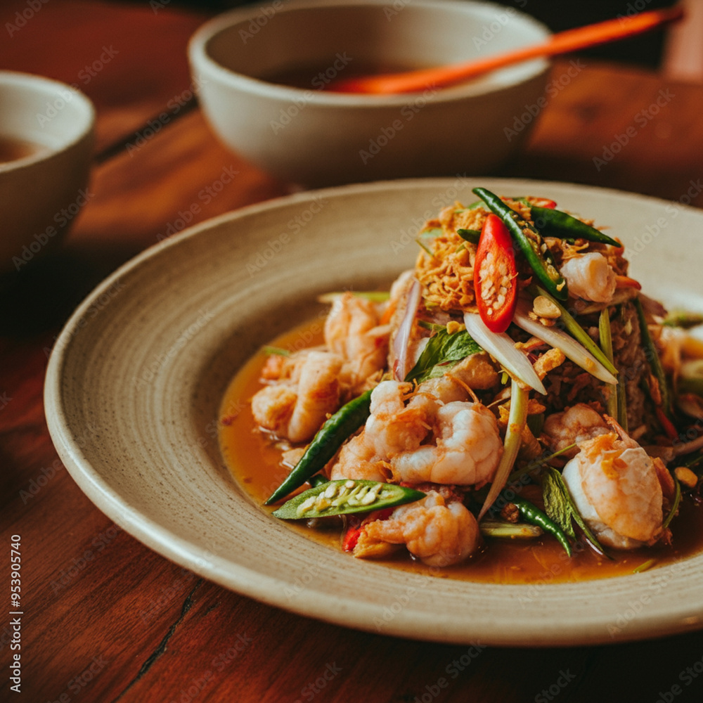 Thai food with lots of succulence and colors (4) Thai food with lots of succulence and colors (4)