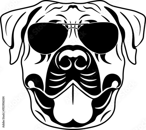 Boerboel In Sunglasses