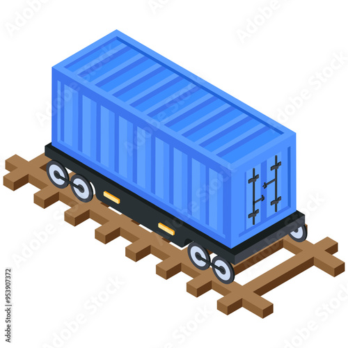 Isometric Rail Car 