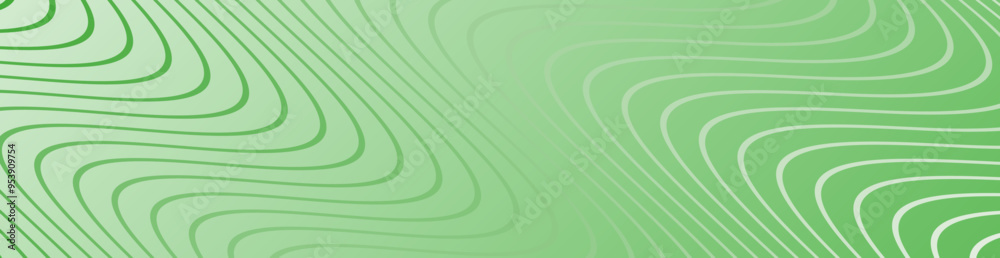 Abstract background with lines and waves. Web banner size. Element for design. Vector background for brochure, booklet, flyer, poster. Green gradient. Summer, autumn Abstract background with lines and waves. Web banner size. Element for design. Vector background for brochure, booklet, flyer, poster. Green gradient. Summer, autumn