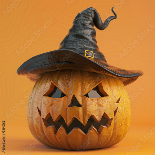 3d pumpkin creation for Halloween photo