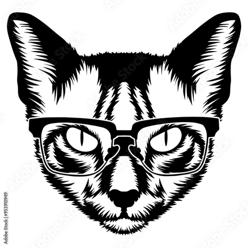 Cat In Glasses
