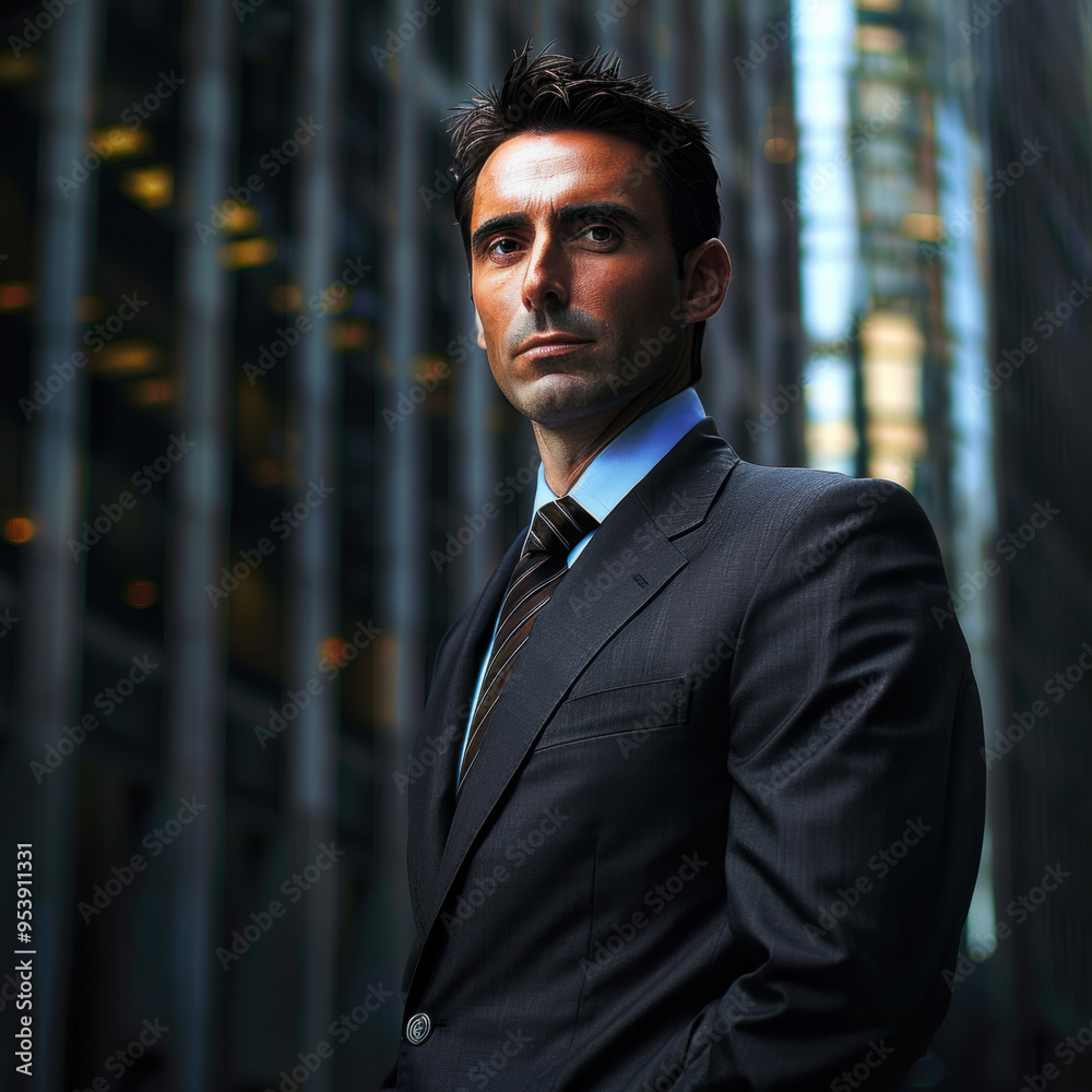 Businessman in City. Businessman in City.