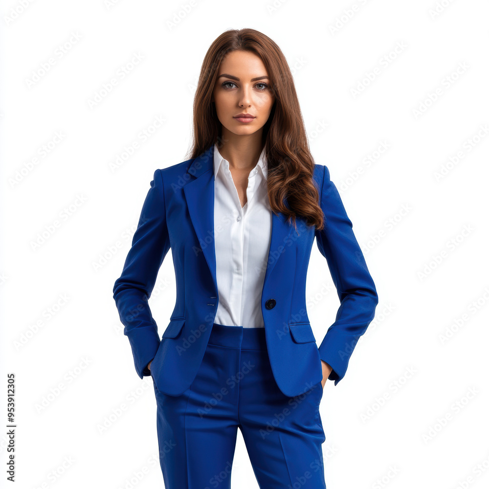 Businesswoman in Blue Suit. Businesswoman in Blue Suit.