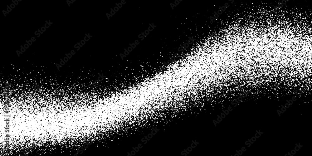 Fototapeta premium Dotwork abstract background, black grain texture, Abstract stipple sand effect, gradient backdrop from dots. Vector illustration.