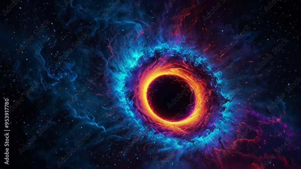Background The phenomenon of the black hole vortex of the universe galaxy surrounded by cosmic energy. Galaxy wormhole, energy smoke wave, ring of fire vortex. Universe galaxy cosmic wallpaper. 4K Background The phenomenon of the black hole vortex of the universe galaxy surrounded by cosmic energy. Galaxy wormhole, energy smoke wave, ring of fire vortex. Universe galaxy cosmic wallpaper. 4K