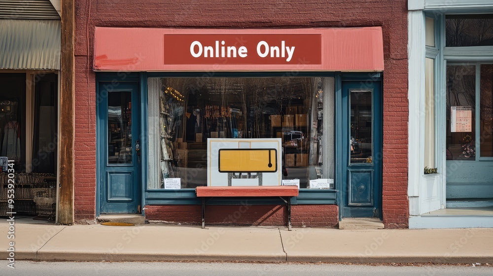 Obraz premium A small-town shop with an 