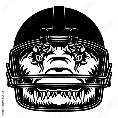 Crocodile In Football Helmet