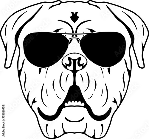 Dogue de Bordeaux In Sunglasses