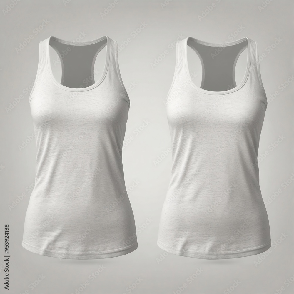 Light grey tank top, mock up template, front and back view, isolated on white, plain Light grey tank top,. Light grey tank top, design presentation for print
Light grey tank top, mock up template, front and back view, isolated on white, plain Light grey tank top,. Light grey tank top, design presentation for print