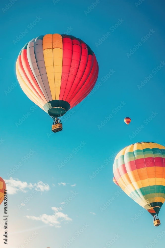 Obraz premium Hot Air Balloons Flying