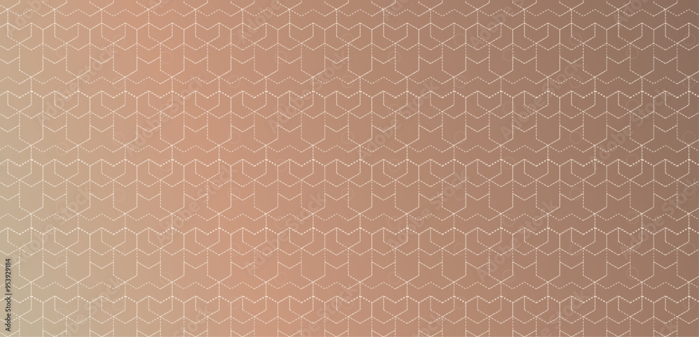 Subtle Geometric Pattern with Dotted Lines. Modern Minimalist Design in a Soft Beige and Brown Color Scheme