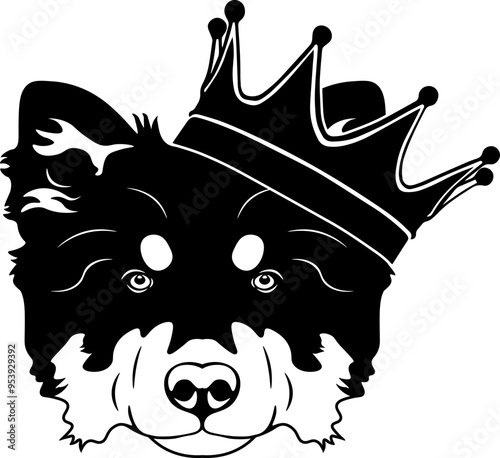 Finnish Lapphund Wearing A Crown