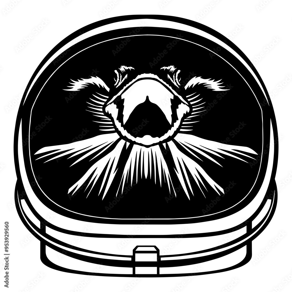 Obraz premium Frilled Neck Lizard In Astronaut Helmet