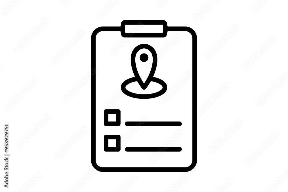 Travel itinerary icon. icon related to action plan. suitable for web site, app, user interfaces. line icon style Travel itinerary icon. icon related to action plan. suitable for web site, app, user interfaces. line icon style