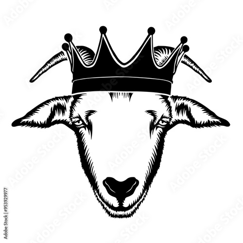 Goat Wearing A Crown