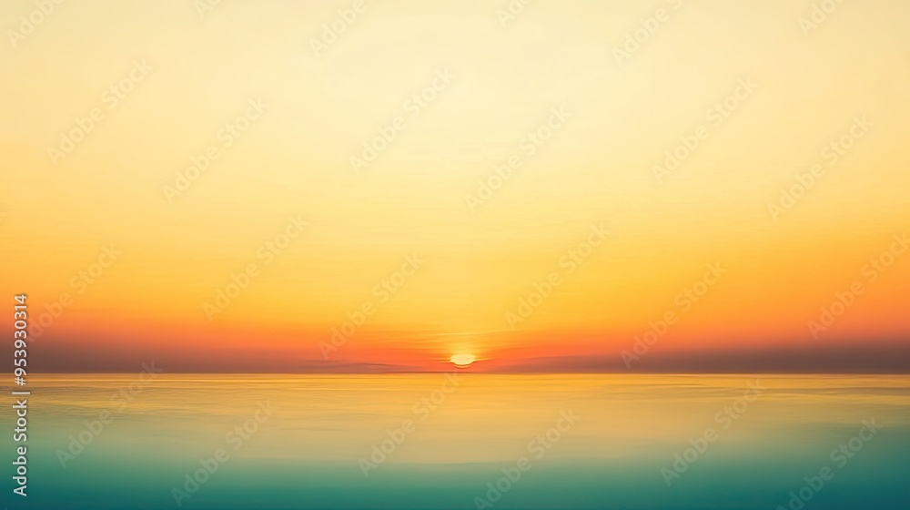 Fototapeta premium Gradient blur Overlay Orange Sky Evening Sunset Sunrise Pastel Soft Effect Background Pattern 