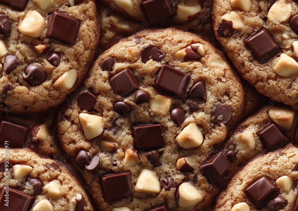 Chocolate Chip Cookie Cookies Candy Nuts Toffee Delicious Food Tile Tiled Repeatable Repeat Pattern Tessellation Background Image Chocolate Chip Cookie Cookies Candy Nuts Toffee Delicious Food Tile Tiled Repeatable Repeat Pattern Tessellation Background Image