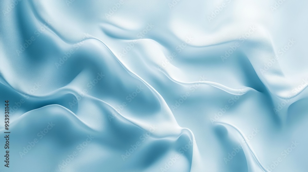 Fototapeta premium Minimalist Light Blue Background with Subtle Wave Patterns for Spa and Wellness Environments Generative AI