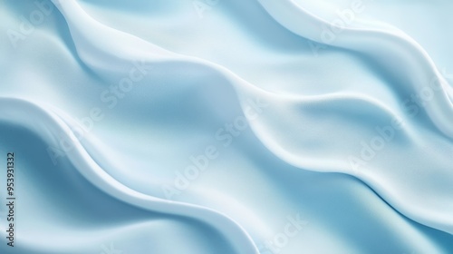 Minimalist Light Blue Background with Subtle Wave Patterns for Spa and Wellness Environments Generative AI