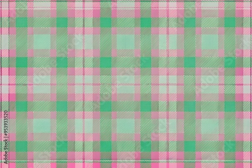 Generate pliad pattern in pale green and bubblegum pink color. photo