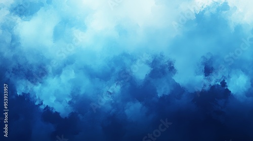 Soft Cloudy Blue Light Background for Calming and Serene Visuals Generative AI