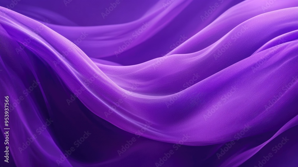 Obraz premium Flowing purple waves creating a luxurious and dynamic abstract background