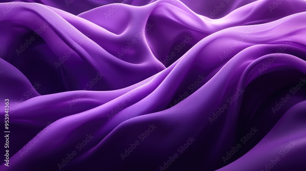 Obraz premium Flowing purple waves creating a luxurious and dynamic abstract background
