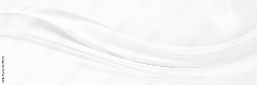 Obraz premium White gray satin texture that is white silver fabric silk panorama background with beautiful soft blur pattern natural.