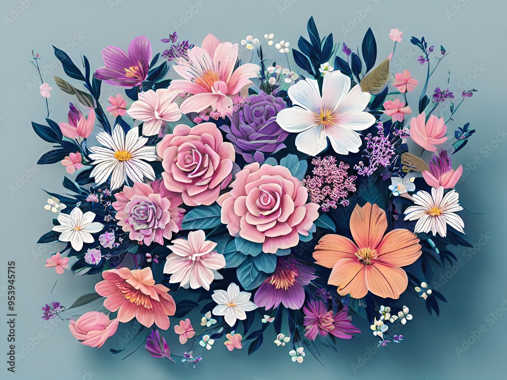 Blossoming Array: Nature's Colorful Gift Blossoming Array: Nature's Colorful Gift