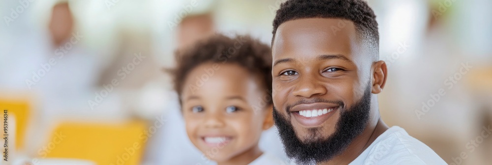 A multigenerational family was seated around a table, eating together and grinning. A multigenerational family was seated around a table, eating together and grinning.