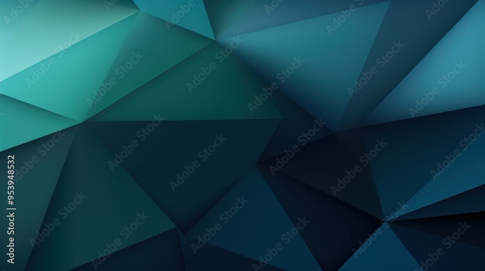 A modern abstract background featuring geometric triangular shapes in shades of blue and teal. A modern abstract background featuring geometric triangular shapes in shades of blue and teal.
