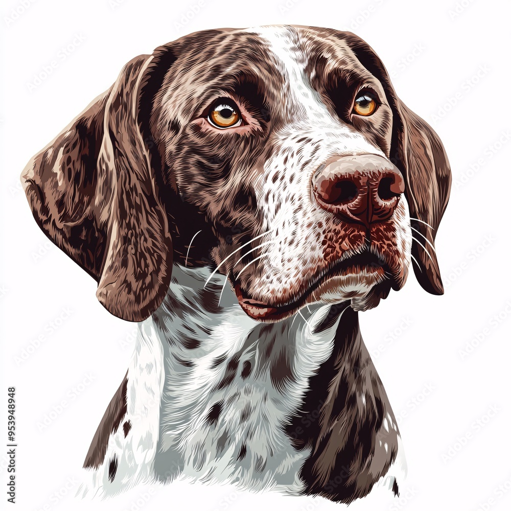 Elegant German Shorthaired Pointer Clipart for Crafting Projects Elegant German Shorthaired Pointer Clipart for Crafting Projects