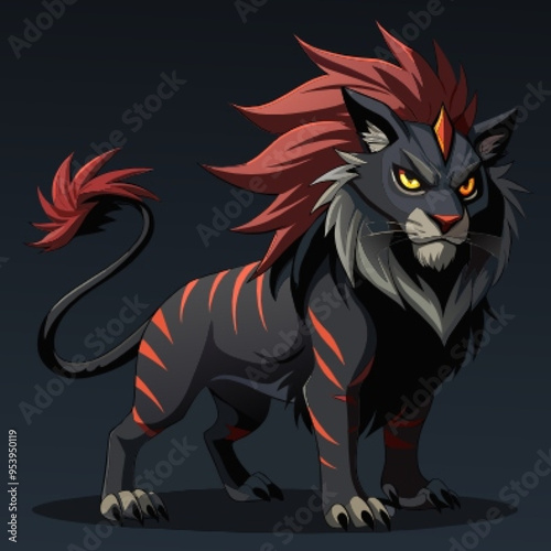 illustration of a The hybrid liger  