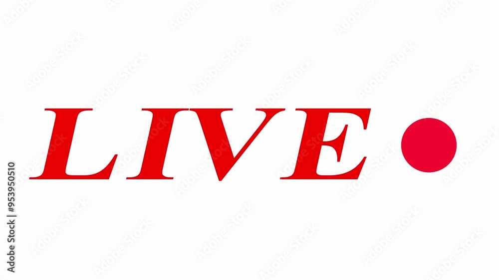 Live Call Sign Live light broadcast sign. Red symbols and buttons of live streaming ...