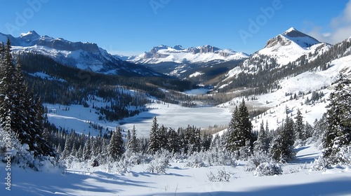 snow covered mountains