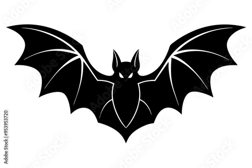 bat on a white