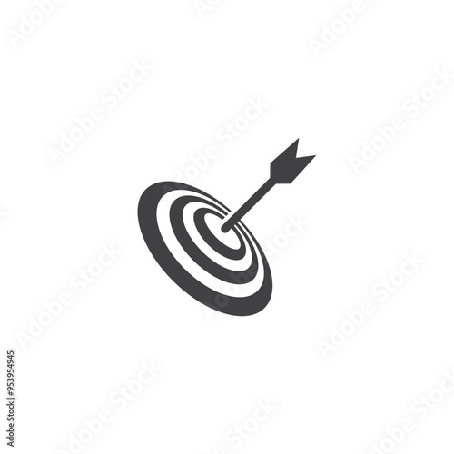 Arrow target icon. target symbol. vector illustration