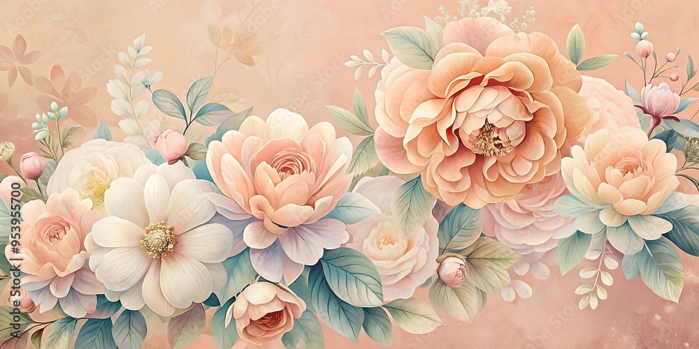 Flowers soft background in pastel tone for valentine or wedding cards. Vintage spring flower background . Flower design template. Flowers soft background in pastel tone for valentine or wedding cards. Vintage spring flower background . Flower design template.