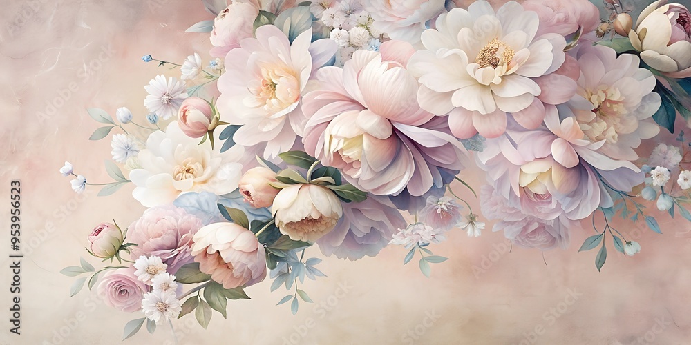 Flowers soft background in pastel tone for valentine or wedding cards. Vintage spring flower background . Flower design template. Flowers soft background in pastel tone for valentine or wedding cards. Vintage spring flower background . Flower design template.