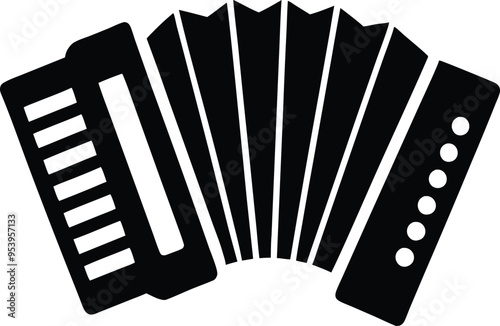 accordion silhouette vector illustration photo