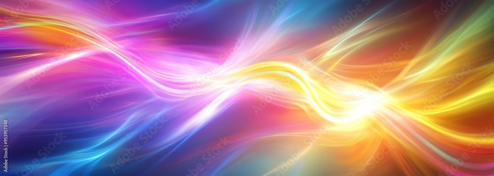 Obraz premium Flowing colorful gradient twirl magic composition background 