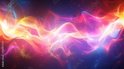 Flowing colorful gradient twirl magic composition background 