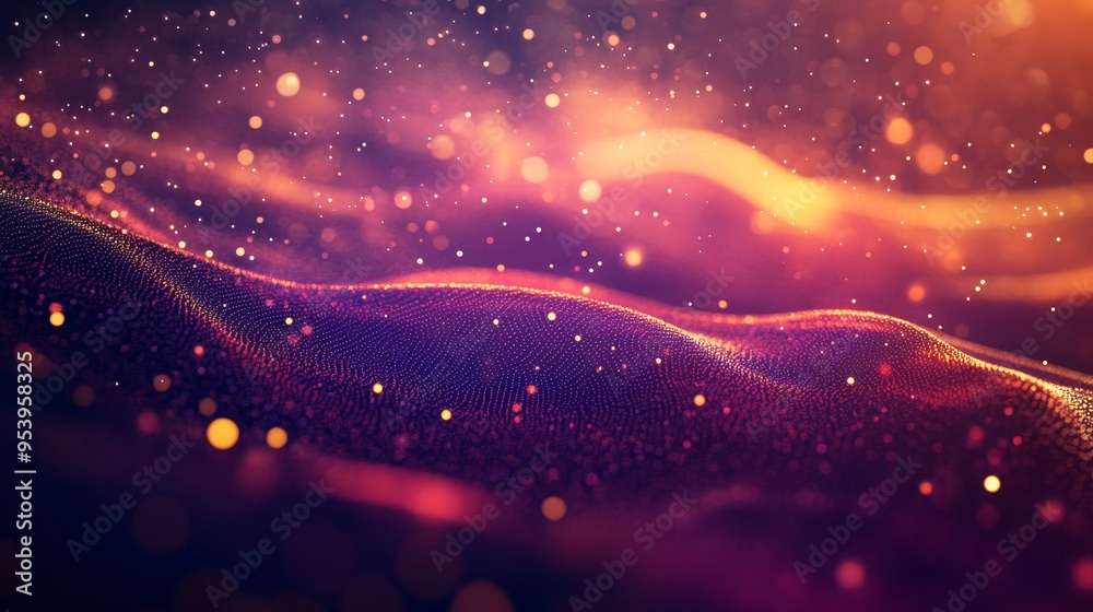 Fototapeta premium Colorful gradient hill geometry polygon composition background