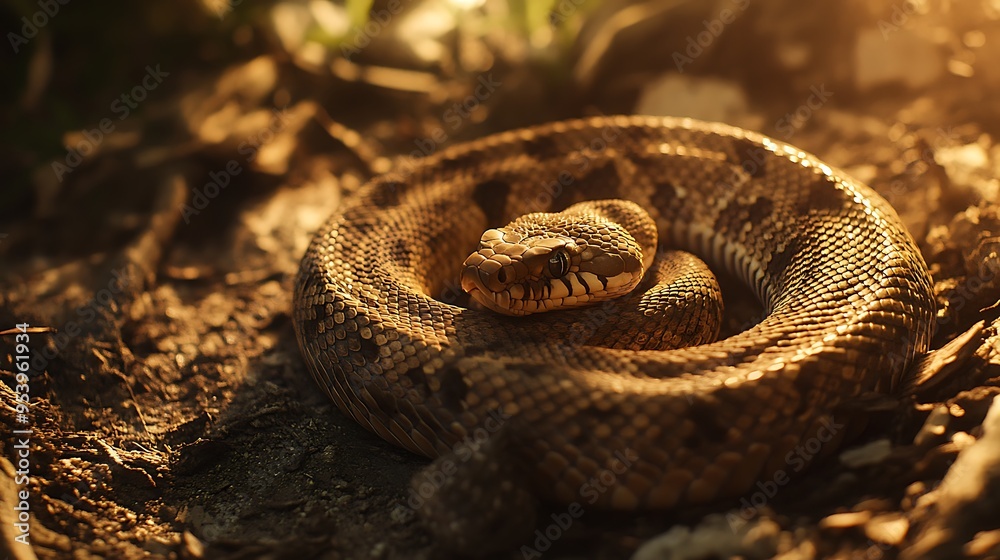 Fototapeta premium close up of snake in the grass