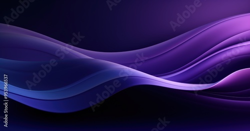 A smooth, flowing abstract design featuring waves in shades of purple and blue, ideal for backgrounds or digital art.